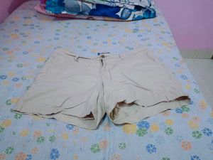 Khaki Shorts And Printed Short Skirt