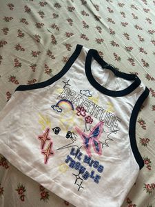 white tank crop top