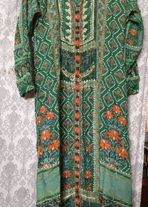 Shiffon Kurta Leggings And Duptta Set