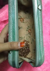 Silver Glitter Clutch