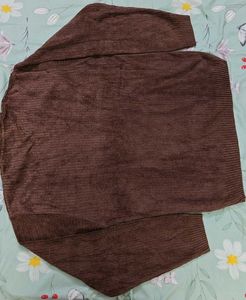 Brown V-Neck Sweater