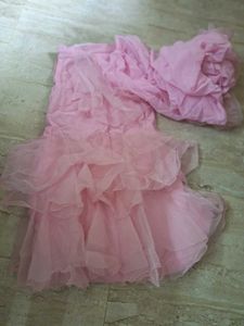 Pink Ruffle Ethnic Gown