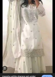 Elegant White Kurta Set small to XXXl