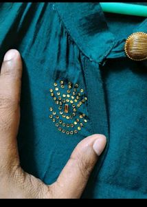 Teal Embellished Jacket