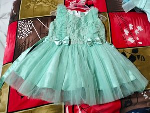 Small Baby Light Green Frock..