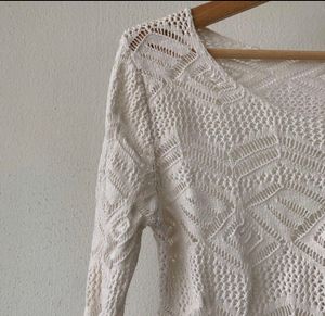 H&amp;M White Net Top😍