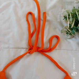 Orange Triangle Bikini Top