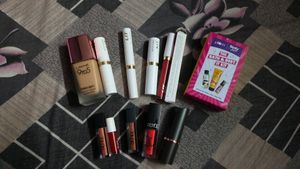 5lipstick+3 lipgloss+1 foundation ....