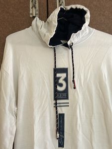 Womens White Free Size Sweat Shirt With Cap Fit 4x