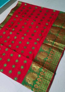 Red Colour Banarasi Silk Saree