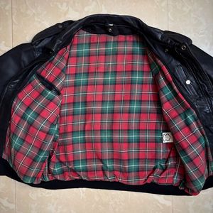 Vintage Black Leather Aviator Bomber Jacket