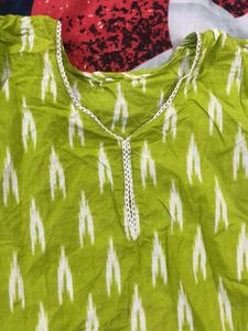 Green Printed Kurta