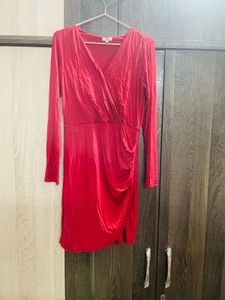 Chic Red Wrap Dress