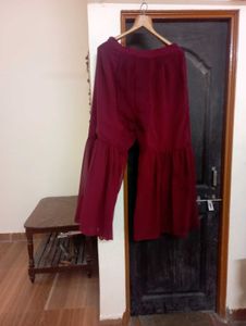 Maroon Kurta Set