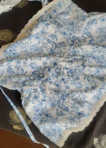 Floral Top with Lace Trim