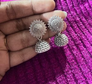 Sunflower Jhumka Earrings
