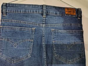 Ajio Distressed Blue Jeans