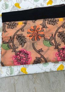 Floral Embroidered Saree