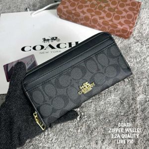 COACH ZIPPER WALLET 12a QUALITY WD BOX N CARD