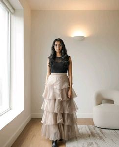 Tiered Ruffle Maxi Skirt