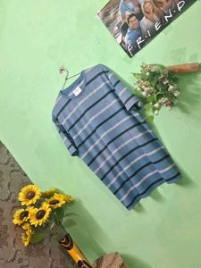 Striped Blue T-Shirt🖤🤍💙