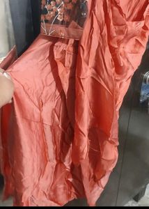 Coral Partywear Dress For 34 Bust