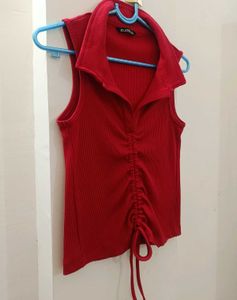 Red Sleeveless Top