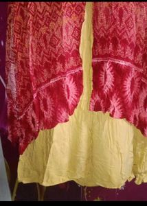 Elegant Red &amp; Yellow Kurta