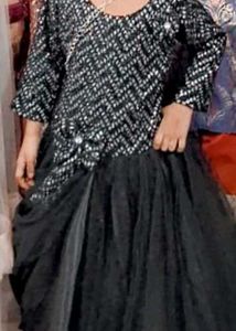 Beautiful Gown Frock With Purse