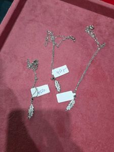 Combo 3 Silver Leaf Locket Chain
