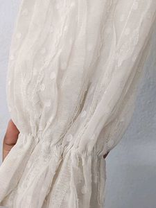 Ivory Long Sleeve Ruffle Top