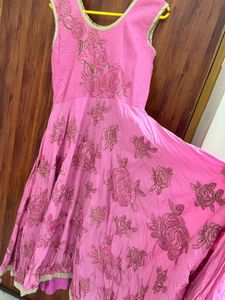Pink Floral Kurta