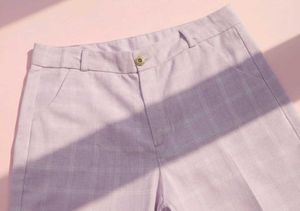 Lilac Plaid Pants