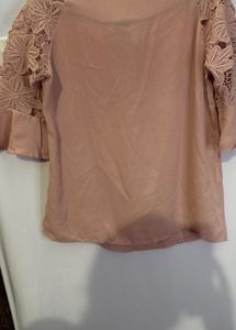 Blouse with Lace Sleeves