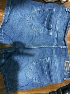 Navy Blue Short Demin Jeanss