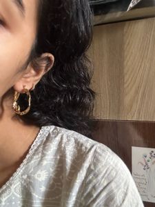 Gold Tone Hoop Earrings