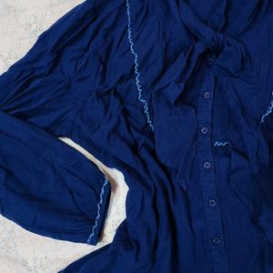 💙 Elegant Blue Pussy-Bow Blouse! 💙