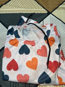 Heart Print Pajama Set