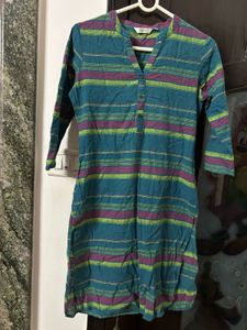 Striped Cotton Tunic Kurta Set