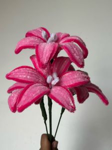 Pink Lilies 🌷Pipe cleaner flowers