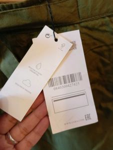 Zara Olive Green Casual Trousers