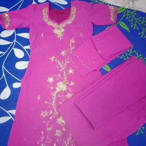 Pink Embellished Salwar Kameez Suit