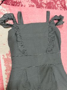 Black &amp; Whit Check Jumpsuit