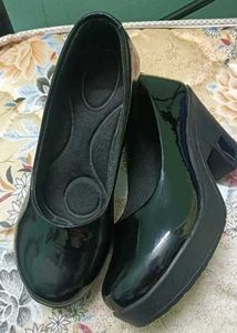 Black Block Heel Pumps