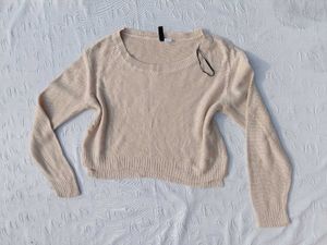 H&m Beige Knit Pullover Sweater
