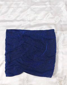 Blue Sparkly Mini Skirt