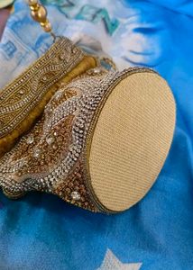 Golden Embellished Potli