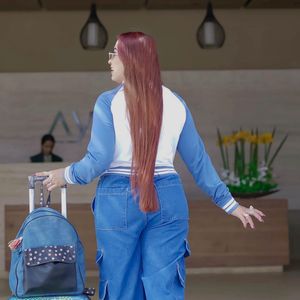 Colour block winter jacket