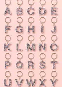 Sparkly Letter Alphabet Keychain 2pcs