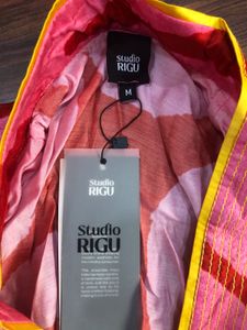 Studio Rigu Pink &amp; Red Patterned Kimono Dress